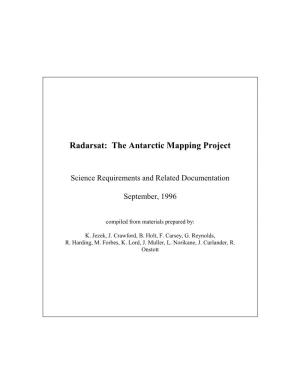Radarsat: the Antarctic Mapping Project