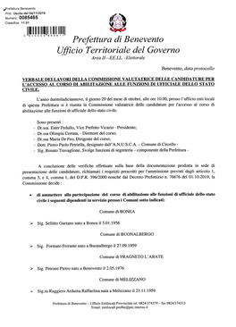 Prefettura Di Benevento Ufficio Territoriale Del Governo Area II—EE.LL