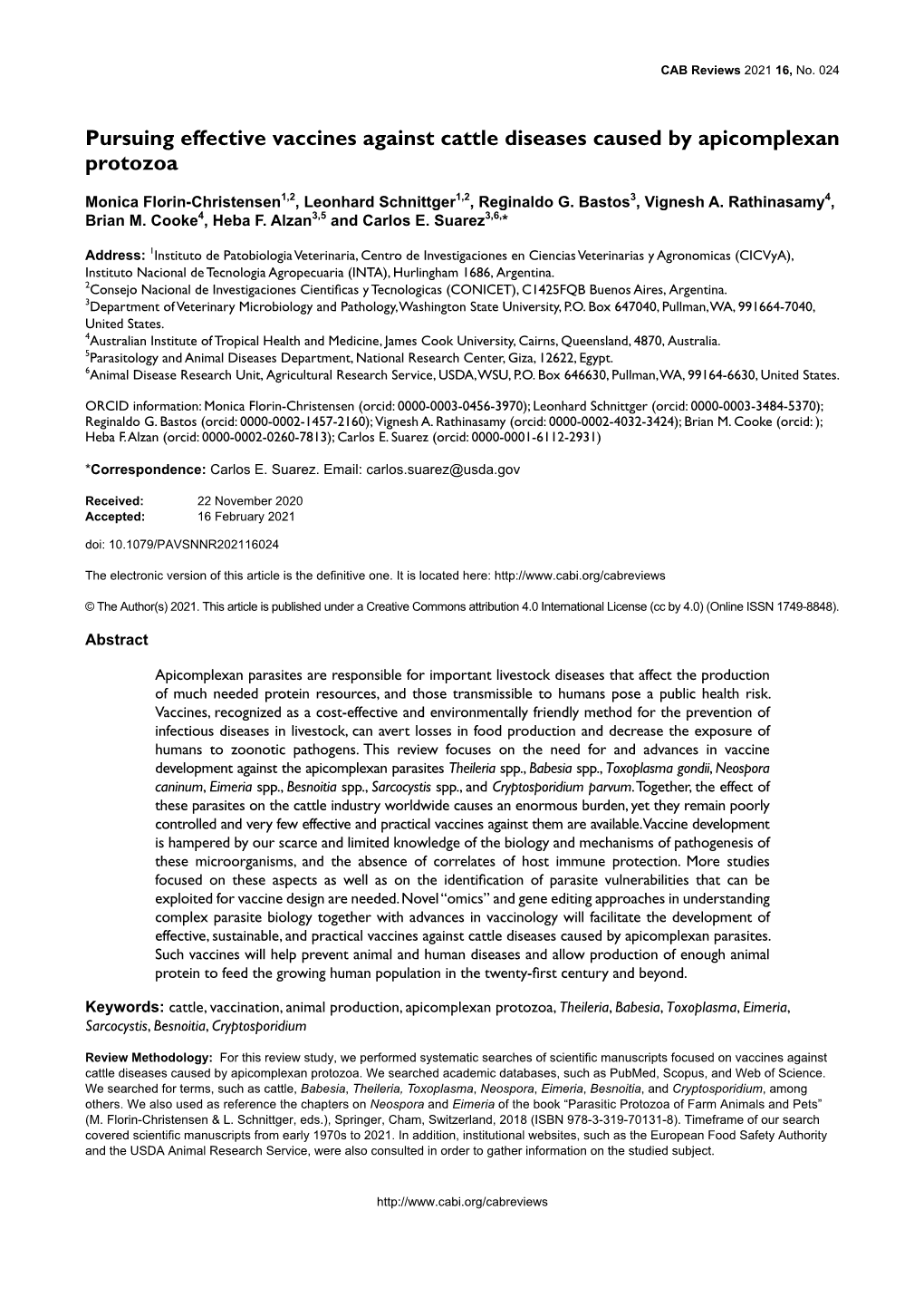 Pursuing Effective Vaccines Against Cattle Diseases Caused by Apicomplexan Protozoa