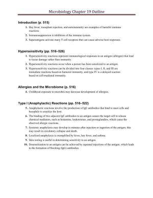 Microbiology Chapter 19 Outline