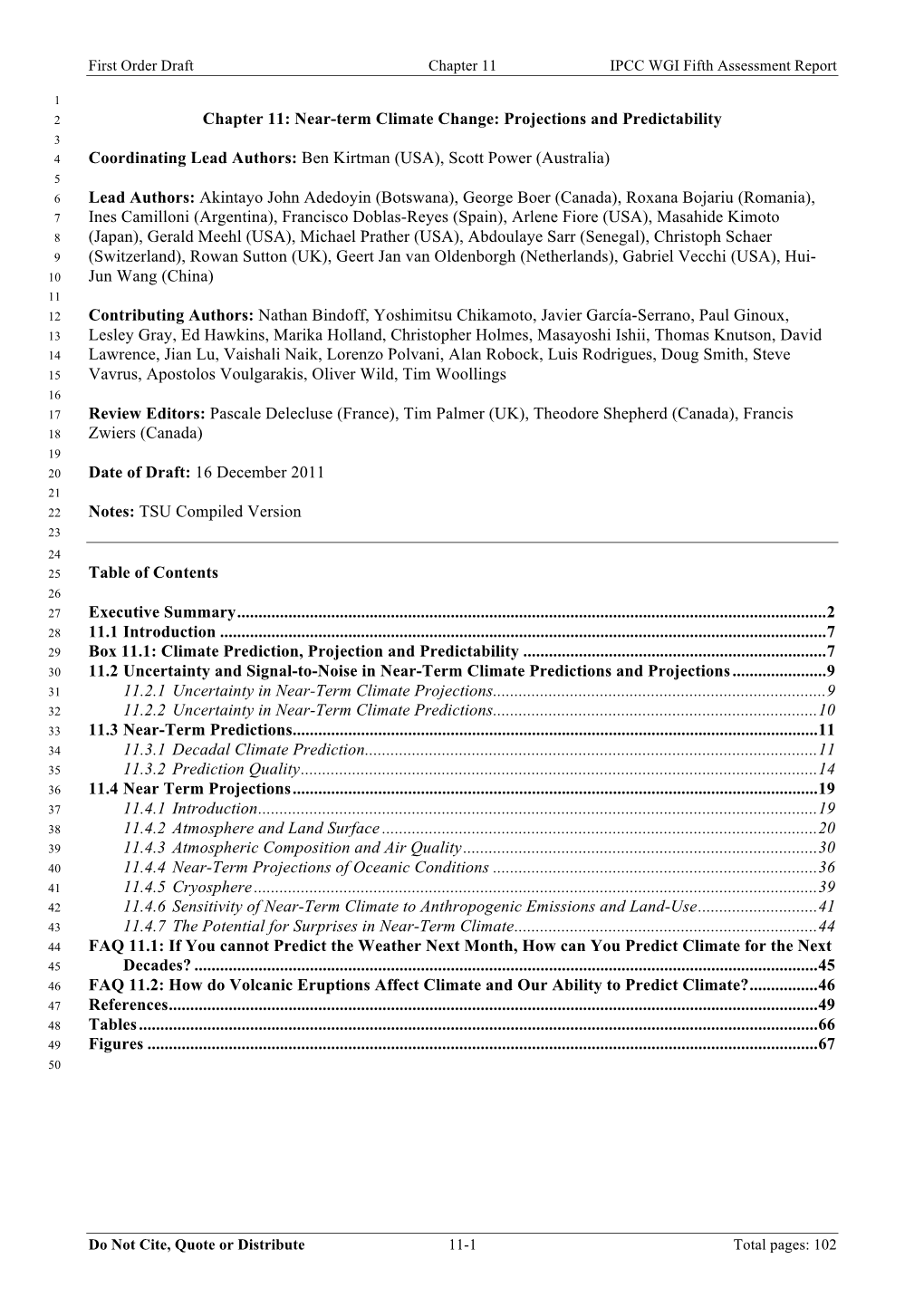 Chapter 11 IPCC WGI Fifth Assessment Report