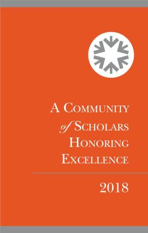 A Community of Scholars Honoring Excellence