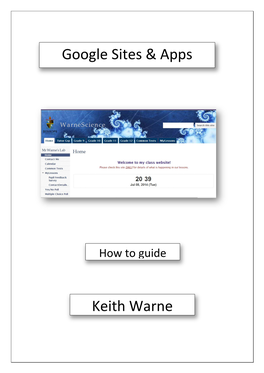Google Sites & Apps Keith Warne