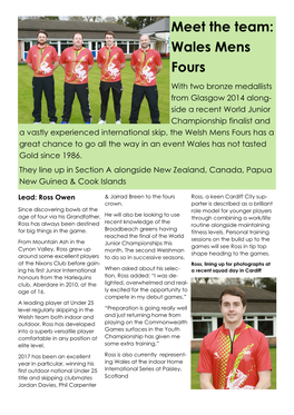 Meet the Team: Wales Mens Fours