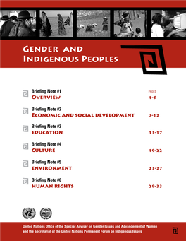Gender and Indigenous Peoples