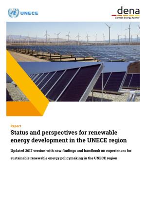Status and Perspectives for Renewable Energy Development in the UNECE Region