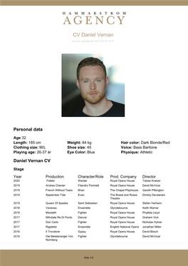 Daniel Vernan CV