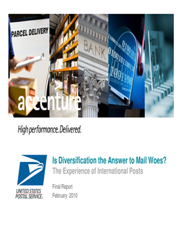 Is Diversification the Answer to Mail Woes? the Experience of International Posts