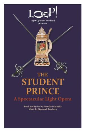 The Student Prince Program 2018