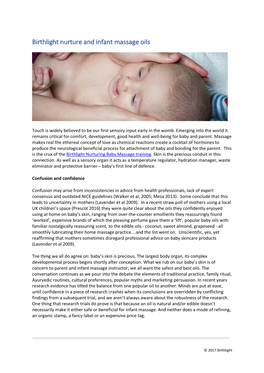 Birthlight Nurture and Infant Massage Oils