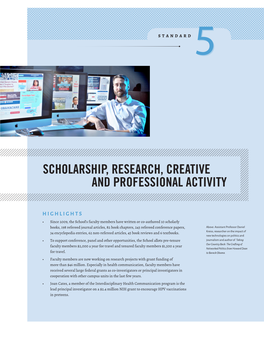 Scholarship, Research, Creative and Professional Activity