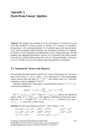 Facts from Linear Algebra