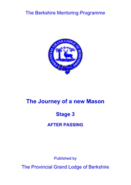 The Journey of a New Mason