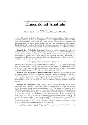 [PDF] Dimensional Analysis