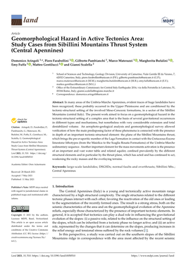Study Cases from Sibillini Mountains Thrust System (Central Apennines)