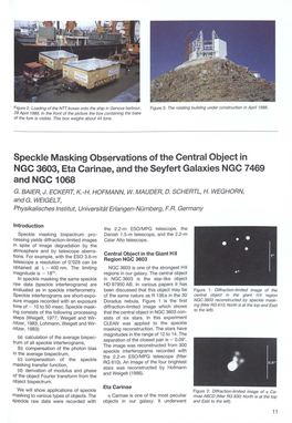 Speckle Masking Observations of the Central Object in NGC 3603, Eta Carinae, and the Seytert Galaxies NGC 7469 and NGC 1068 G