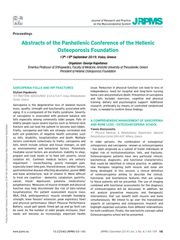 Abstracts of the Panhellenic Conference of the Hellenic
