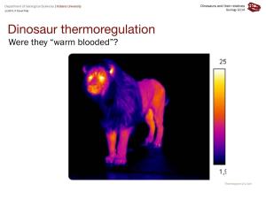 Dinosaur Thermoregulation Were They “Warm Blooded”?