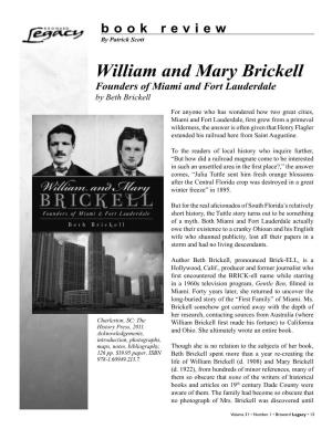 William and Mary Brickell Founders of Miami and Fort Lauderdale by Beth Brickell