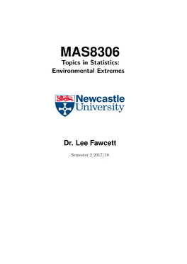 MAS8306 Topics in Statistics: Environmental Extremes
