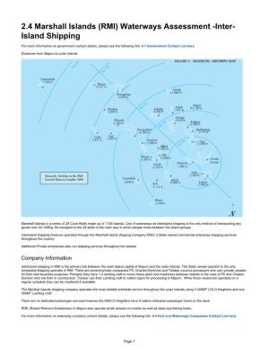 2.4 Marshall Islands (RMI) Waterways Assessment -Inter- Island Shipping