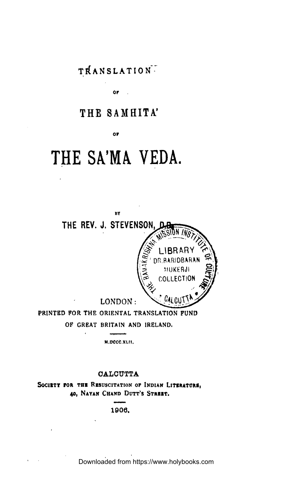 The Sama Veda