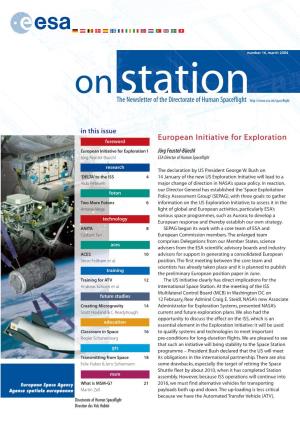 16, March 2004 on Station the Newsletter of the Directorate of Human Spaceflight