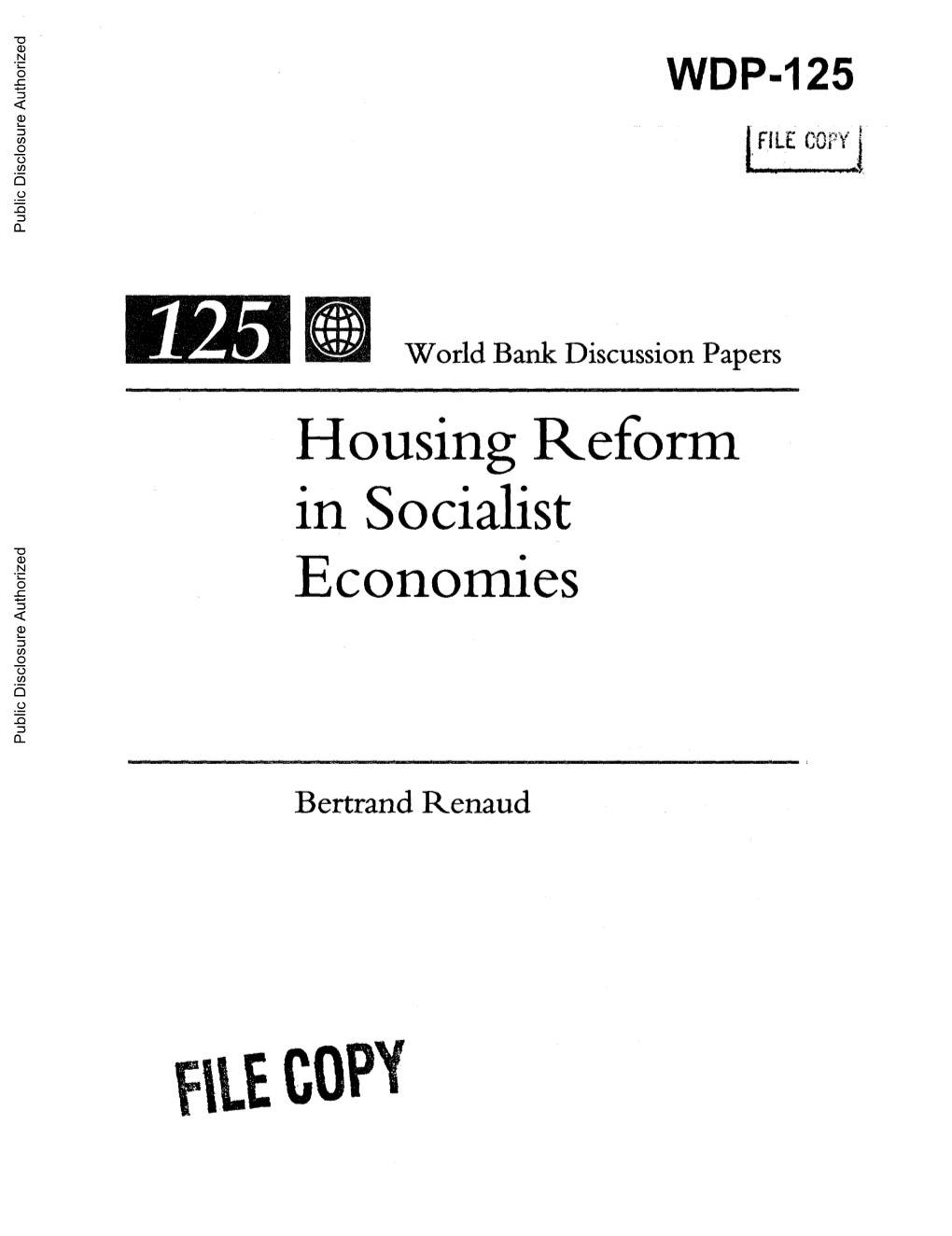 Housing Reform in Socialist Economies