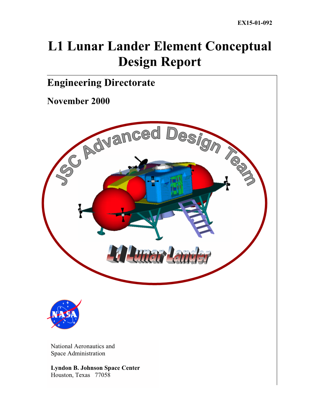 L1 Lunar Lander Element Conceptual Design Report