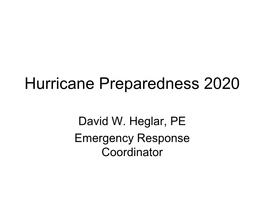 Hurricane Preparedness 2020