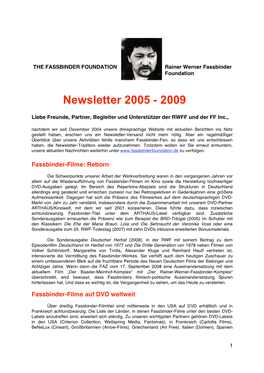 Newsletter 2005 - 2009