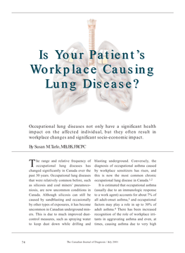Is Your Patient's Workplace Causing Lung Disease?
