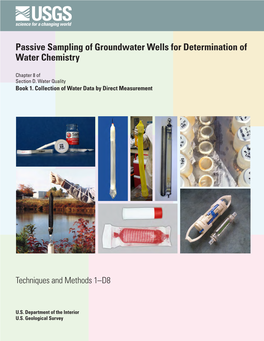 Passive Sampling of Groundwater Wells for Determination of Water Chemistry