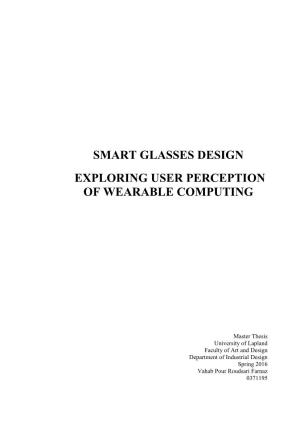 Smart Glasses Design Exploring User Perception of Wearable Computing