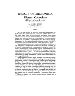 INSECTS of MICRONESIA Diptera: Coelopidae (Phycodromidaey