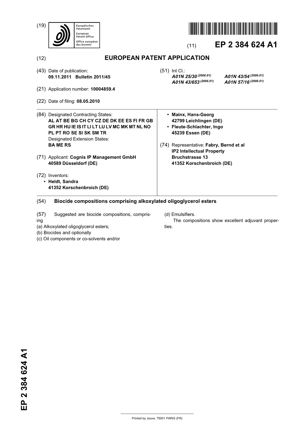 Biocide Compositions Comprising Alkoxylated Oligoglycerol Esters