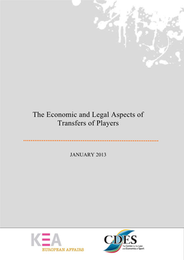 The Economic and Legal Aspects of Transfers of Players