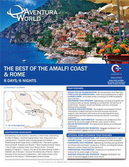 The Best of the Amalfi Coast & Rome