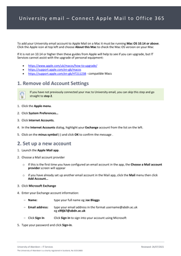 University Email – Connect Apple Mail to Office 365
