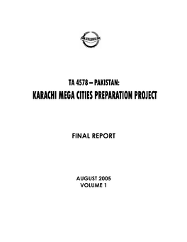 Final Report for Karachi Mega Cities Preparation Project