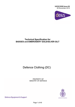 Defence Clothing (DC)