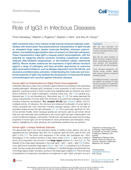 Role of Igg3 in Infectious Diseases