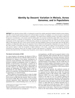 Variation in Meiosis, Across Genomes, and in Populations