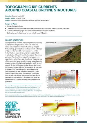 Topographic Rip Currents Around Coastal Groyne Structures