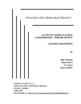 Food Security Research Project