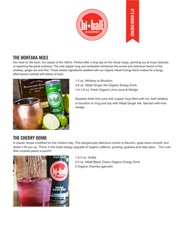 Hiball Cocktail Recipes 2016.Pdf
