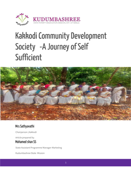 Kakkodi Community Development Society -A Journey of Self Sufficient