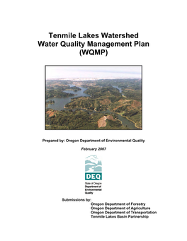 Tenmile Lakes Watershed Water Quality Management Plan (WQMP)