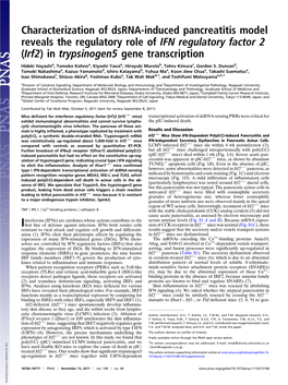 Irf2)Intrypsinogen5 Gene Transcription