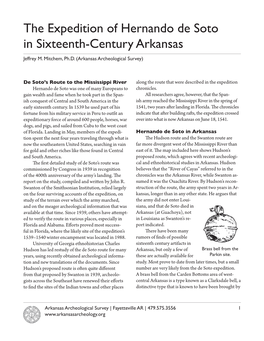 The Expedition of Hernando De Soto in Sixteenth-Century Arkansas